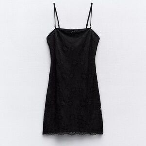 Zara Black Lace Midi Dress